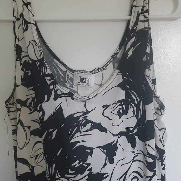 Monochrome Floral Midi Dress - Picture 3 of 7